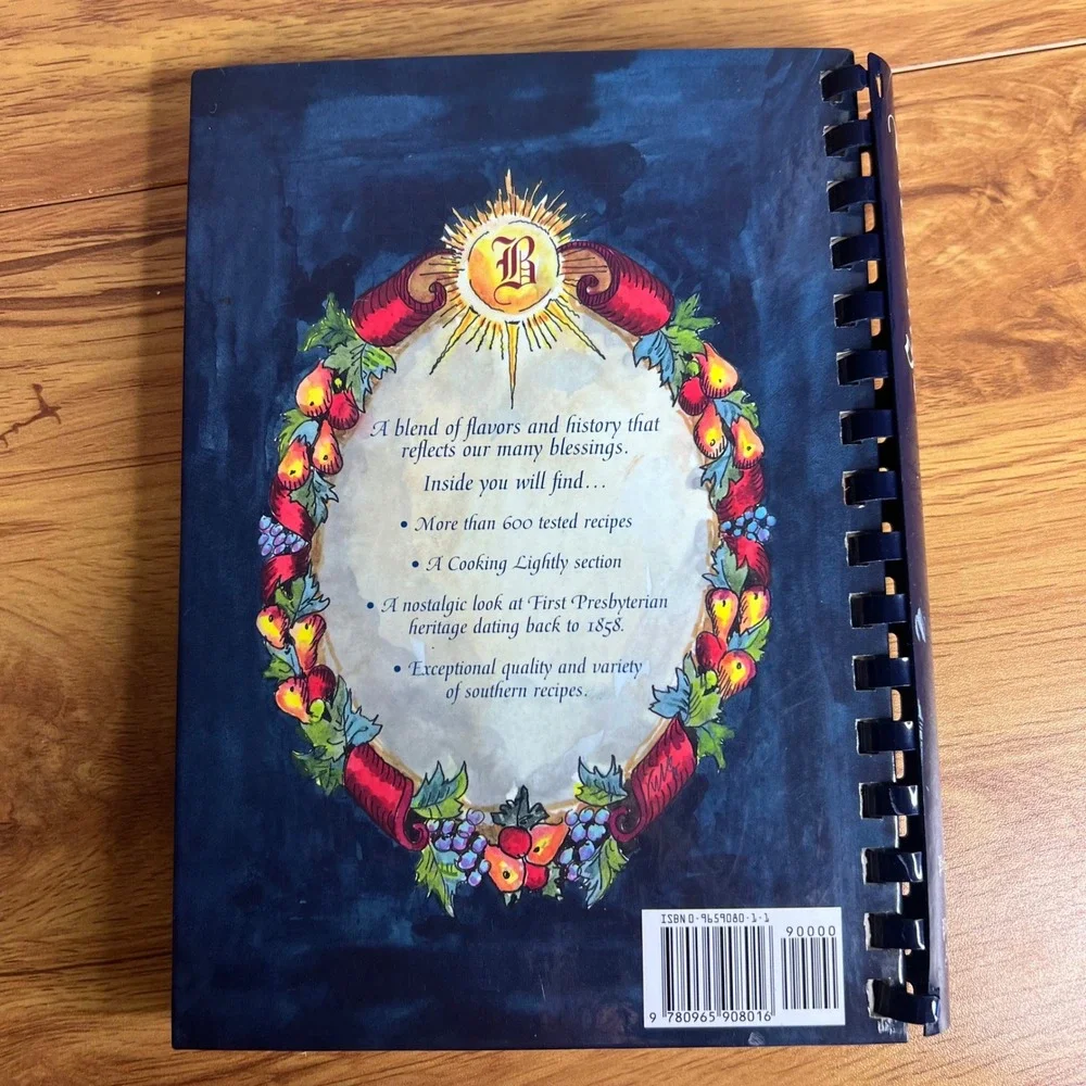 Vtg 1999 Blessings First Presbyterian Church‎ Recipe Collection Book Hard Cover